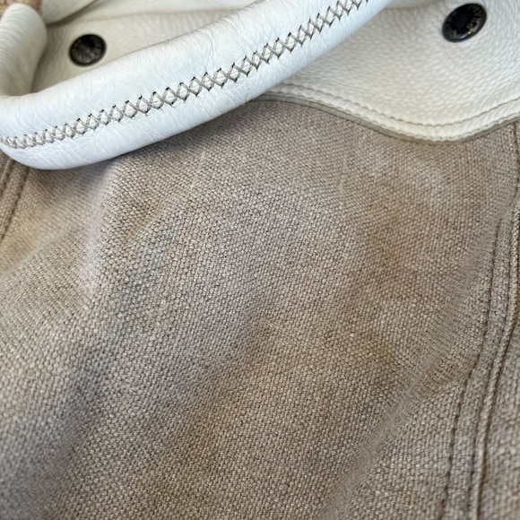 Canvas and Leather Prada Tote - Picture 3 of 9